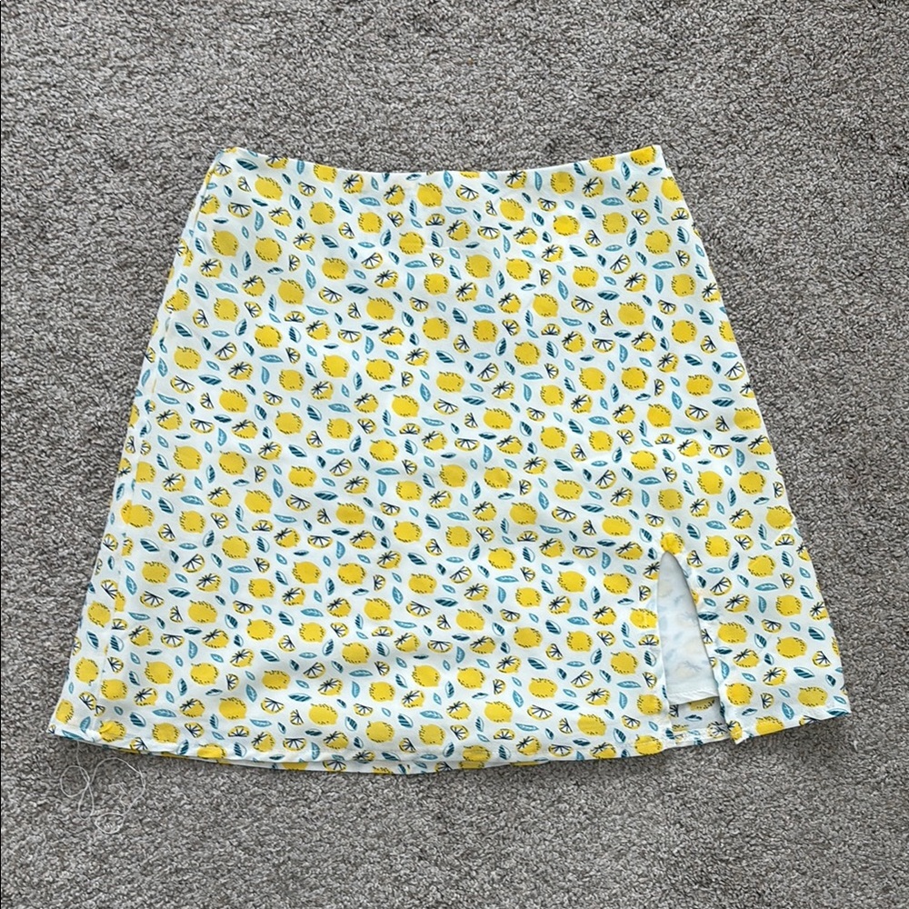 Lemon Print Skirt